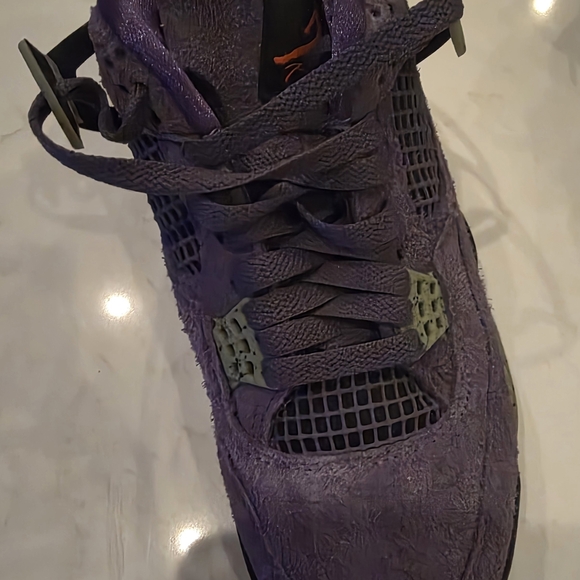 Brand New Never Worn!! Size 8 Air Jordan 4 Retro Mid Canyon Purple Suede - Picture 9 of 11